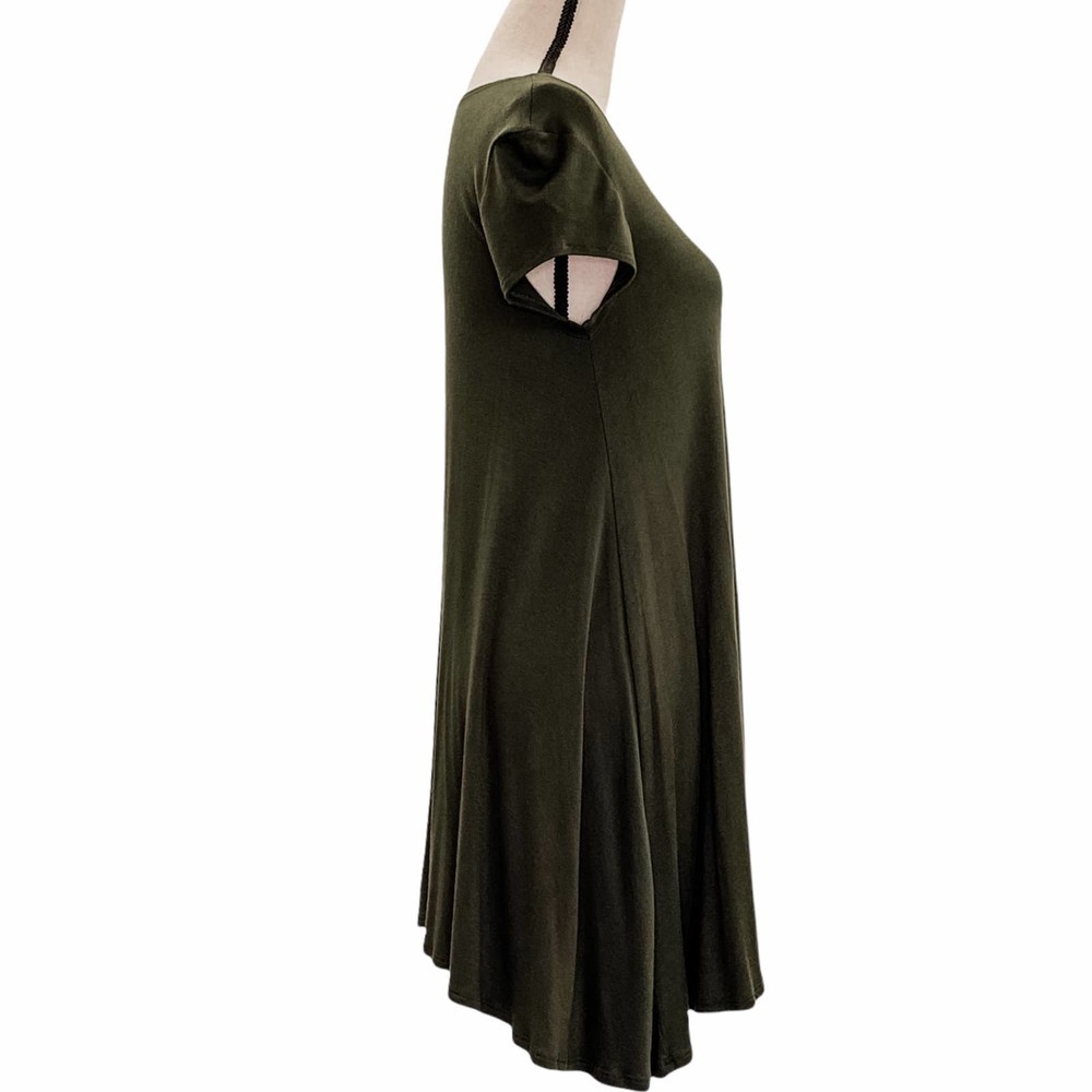 Poetry Solid Army Green Asymmetrical Sharbite Sho… - image 4